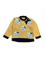 Вязаный свитер с круглой горловиной Chicco, Жёлтый, 0м - 3м, 56см