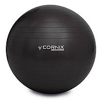 М'яч для фітнесу (фітбол) Cornix 75 см Anti-Burst XR-0026 Black, фото 3