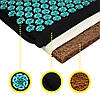 Килимок акупунктурний з подушкою 4FIZJO Eco Mat Аплікатор Кузнєцова Black/Blue (P-5907739316684), фото 9