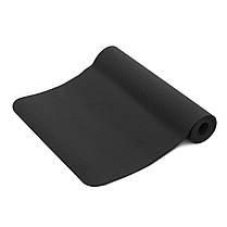 Килимок (мат) спортивний SportVida TPE 183 x 61 x 1 см для йоги та фітнесу SV-EZ0061 Black, фото 3