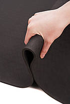 Килимок (мат) спортивний SportVida TPE 183 x 61 x 1 см для йоги та фітнесу SV-EZ0061 Black, фото 5