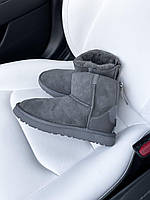 UGG Grey Lacquer Теплые женские УГГи. Серые женские угги.