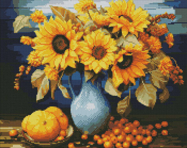 Алмазна мозаїка AMO7860 Соняшникова гармонія ©art_selena_ua, 40х50см Ideyka на підрамнику, фото 1