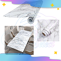 Белый мрамор.3 м/60 см Самоклеящаяся пленка под мрамор для кухни  GS227