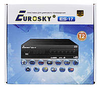 ТВ-ресивер тюнер Eurosky ES-17 / металический корпус / DVB-T 2 (Гарантия 1год)