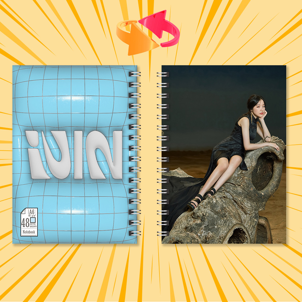 Блокнот А6 пружина 48 л. клітинка K-Pop (G)I-DLE 005