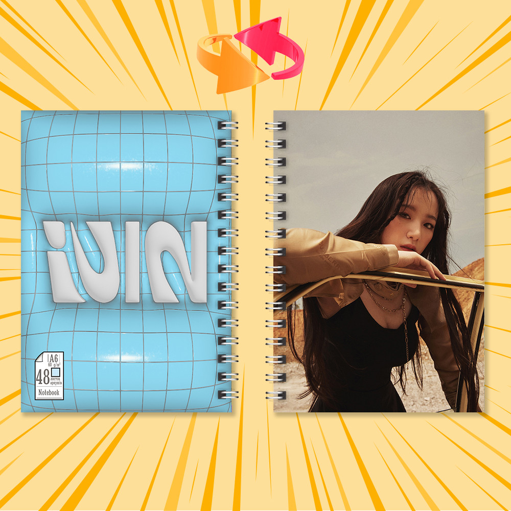 Блокнот А6 пружина 48 л. клітинка K-Pop (G)I-DLE 024