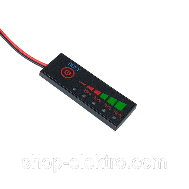 LED-індикатор заряду акумуляторів li-ion 6S 25,2V, фото 1