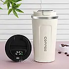 Термокухоль на 500 мл з індикатором температури EL-SW-1811, Біла / Термочашка / Термостакан / Термос, фото 5