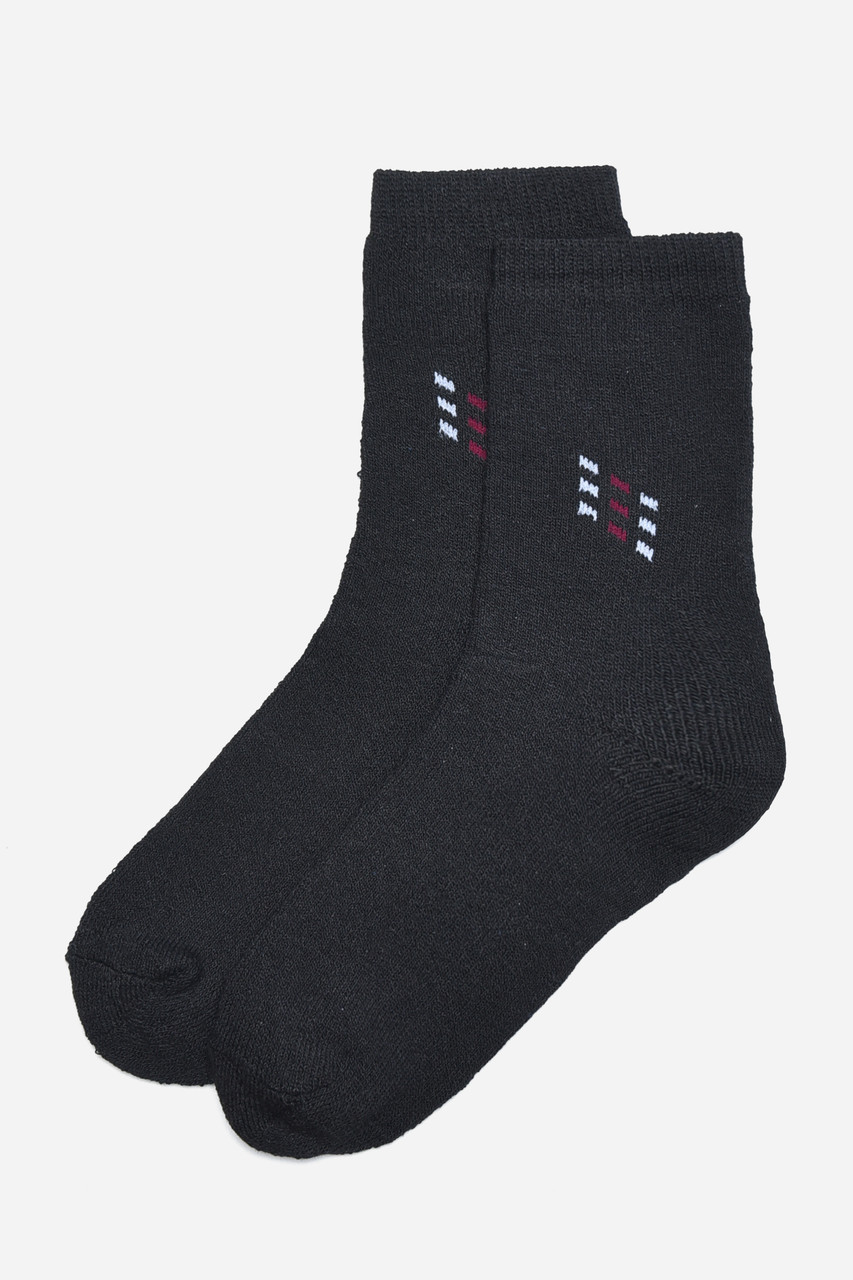 Шкарпетки чоловічі махрові чорного кольору розмір 42-48 171289L