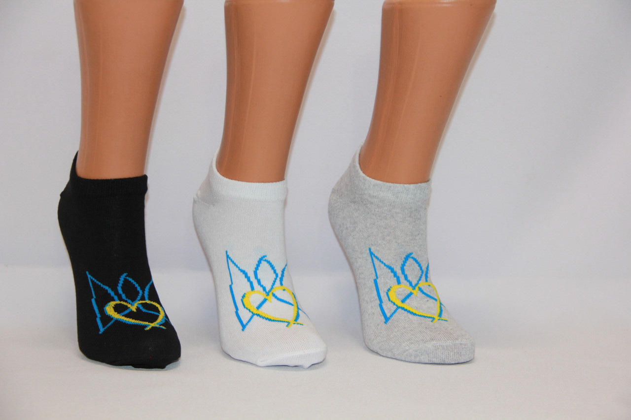 Жіночі шкарпетки короткі економці з п/е 36-40 асорті герб