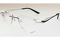 Безоправные очки для коррекции зрения плюс и минус от 1 до 4 +2.5