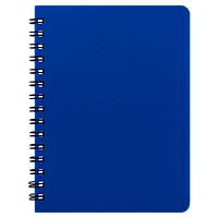 Книжка записная на пружине Buromax "BRIGHT" А6, 60л.,кл., пластик.обл., синий (BM.24654155-02)