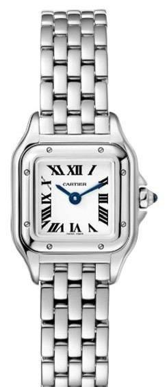 Жіночий годинник Cartier Panthère de Cartier mini наручний кварцовий квадратний на сталевому браслеті