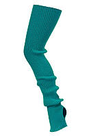 Гетры женские бирюзовые вязаные для танцев под каблук, 80 см.