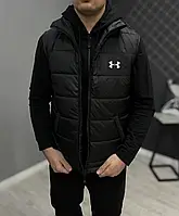 Жилетка чоловіча Under Armour чорна. Безрукавка Андер Армор стьобана