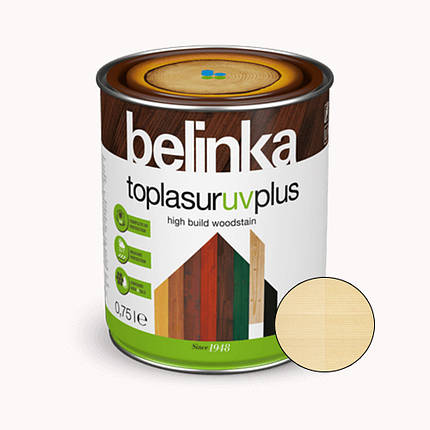 BELINKA Toplasur UV Plus, фарба-лазур для деревини напівглянцева, безколірна (12), 0,75л, фото 2
