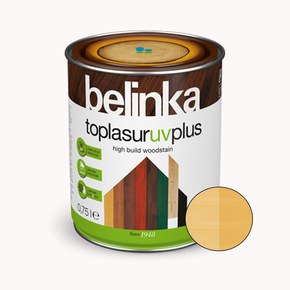 BELINKA Toplasur UV Plus, фарба-лазур для деревини напівглянцева, сосна (13), 0,75л