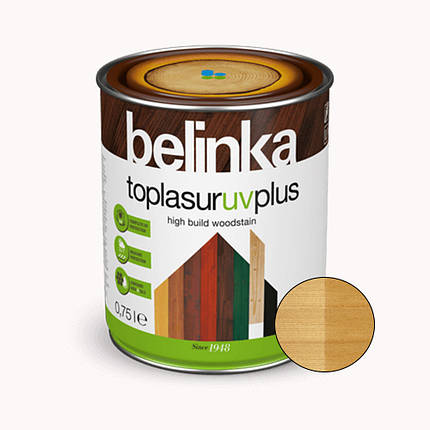 BELINKA Toplasur UV Plus, фарба-лазур для деревини напівглянцева, дуб (15), 0,75л, фото 2