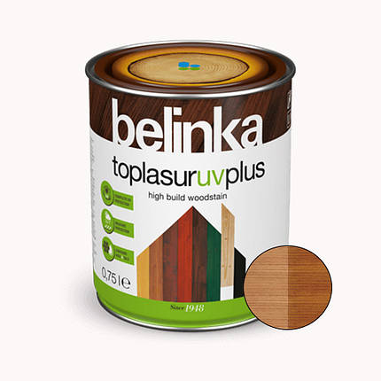 BELINKA Toplasur UV Plus, фарба-лазур для деревини напівглянцева, тік (17), 0,75л, фото 2