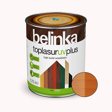 BELINKA Toplasur UV Plus, фарба-лазур для деревини напівглянцева, махагон (23), 0,75л, фото 2