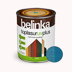BELINKA Toplasur UV Plus, фарба-лазур для деревини напівглянцева, сантариново-синя (72), 0,75л