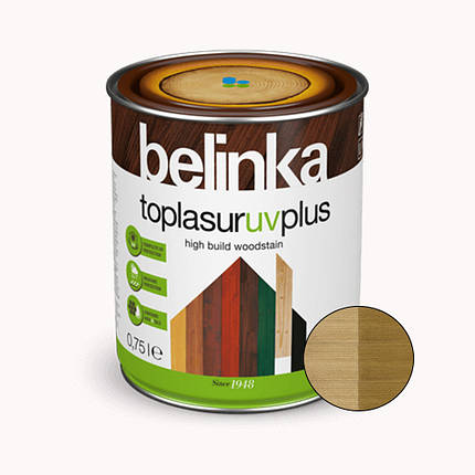 BELINKA Toplasur UV Plus, фарба-лазур для деревини напівглянцева, олива (27), 0,75л, фото 2