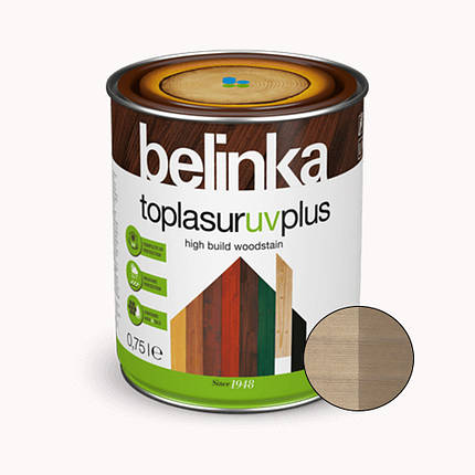 BELINKA Toplasur UV Plus, фарба-лазур для деревини напівглянцева, стара деревина (28), 0,75л, фото 2