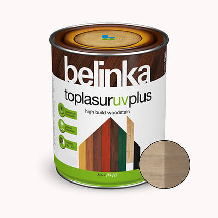 BELINKA Toplasur UV Plus, фарба-лазур для деревини напівглянцева, стара деревина (28), 2,5л, фото 2