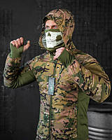 Куртка тактическая демисезонная мультикам на флисе Куртка армейская мембранная мультикам водонепроницаемая
