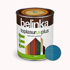 BELINKA Toplasur UV Plus, фарба-лазур для деревини напівглянцева, сантариново-синя (72), 10л