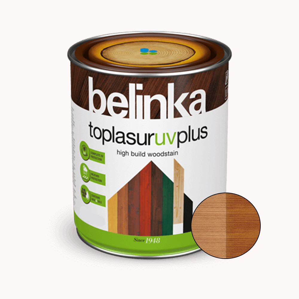 BELINKA Toplasur UV Plus, фарба-лазур для деревини напівглянцева, тік (17), 5л