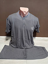 Оловіча піжама батал футболка та штани Туреччина 48-56 розміри бавовна сіра