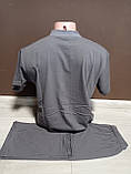 Оловіча піжама батал футболка та штани Туреччина 48-56 розміри бавовна сіра, фото 2