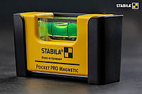 Мини уровень STABILA Pocket PRO магнитный, пластик (крепление на ремень), 70 мм