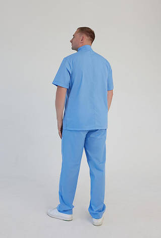 Чоловічий медичний костюм Марік блакитний - Костюм для масажиста, фото 2