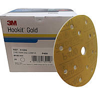 Мягкий абразивный диск на вспененной основе - 3M Hookit Gold 216U 150 мм. Р400 желтый (51089)