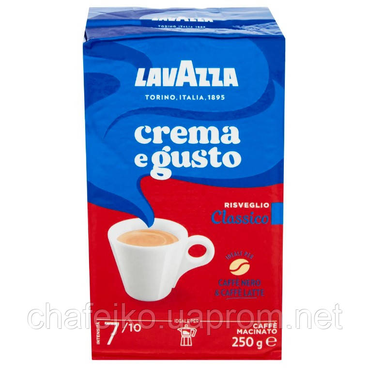 Кофе Lavazza Crema e Gusto Classico молотый 250г - фото 1 - id-p95655793