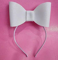 Великий білий бант Большой белый бант обруч ободок 250 грн