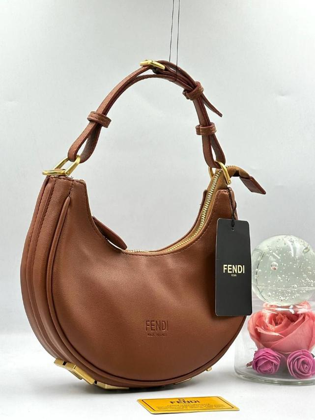 Жіноча сумка Fendi, коричнева, 24*13*7см, люкс, 931466