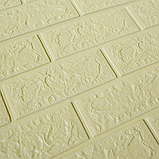 Самоклеюча 3D панель Лимонна цегла В РУЛОНІ 3080x700x4мм, фото 3