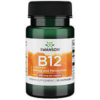 Метилкобаламин Swanson Vitamin B12 500 mcg 30 Caps UM, код: 7566707