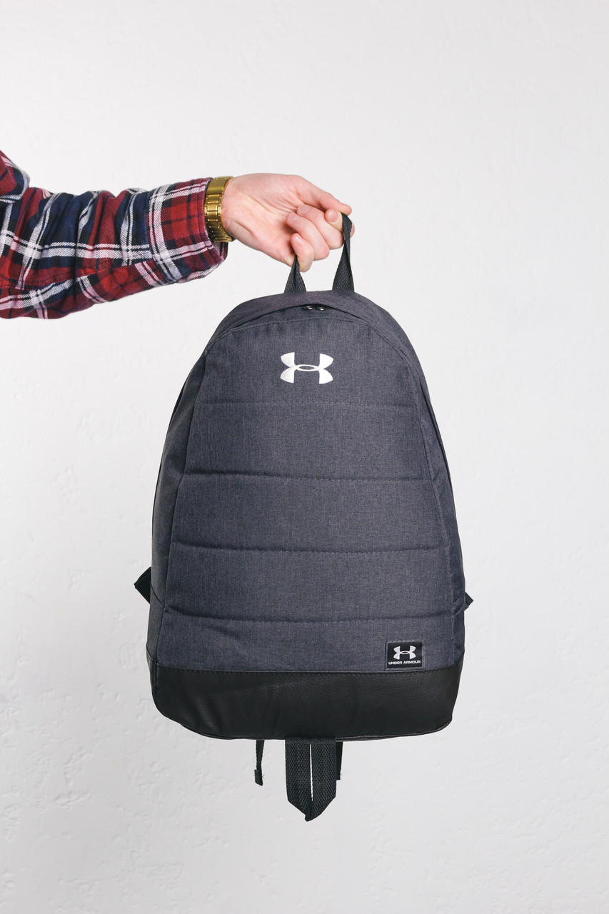 Рюкзак чоловічий жіночий under armour для ноутбука міський спортивний темно-сірий портфель сумка андер армор