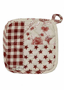 Прихватка Печворк бордо 20х20 см.