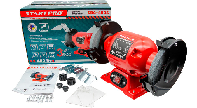 Верстат точильний 450 Вт Start PRO SBG-450S, фото 1