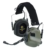 Активные защитные наушники Earmor M32 MOD3 (FG) Olive с гарнитурой