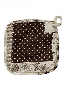 Прихватка Печворк коричневий 20х20 см.