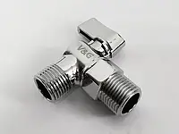 Кран шаровой латунный 1/2" х 1/2" хром V&G для подключения сантехнических приборов