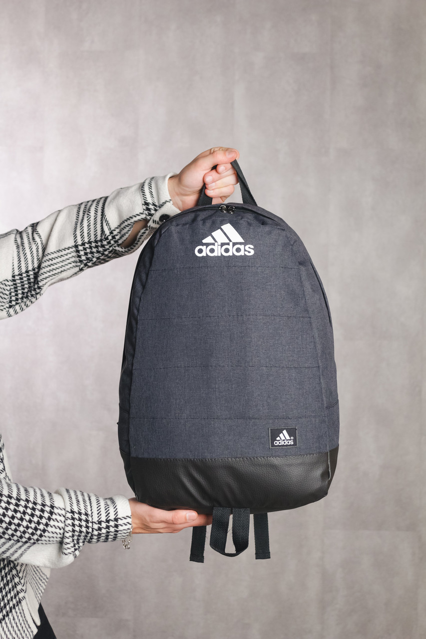 Рюкзак міський спортивний Adidas портфель чоловічий жіночий адідас темно-сірий, фото 1