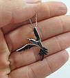 Срібне кольє з цирконієм "Чайка" ПТЦ-цч, фото 6